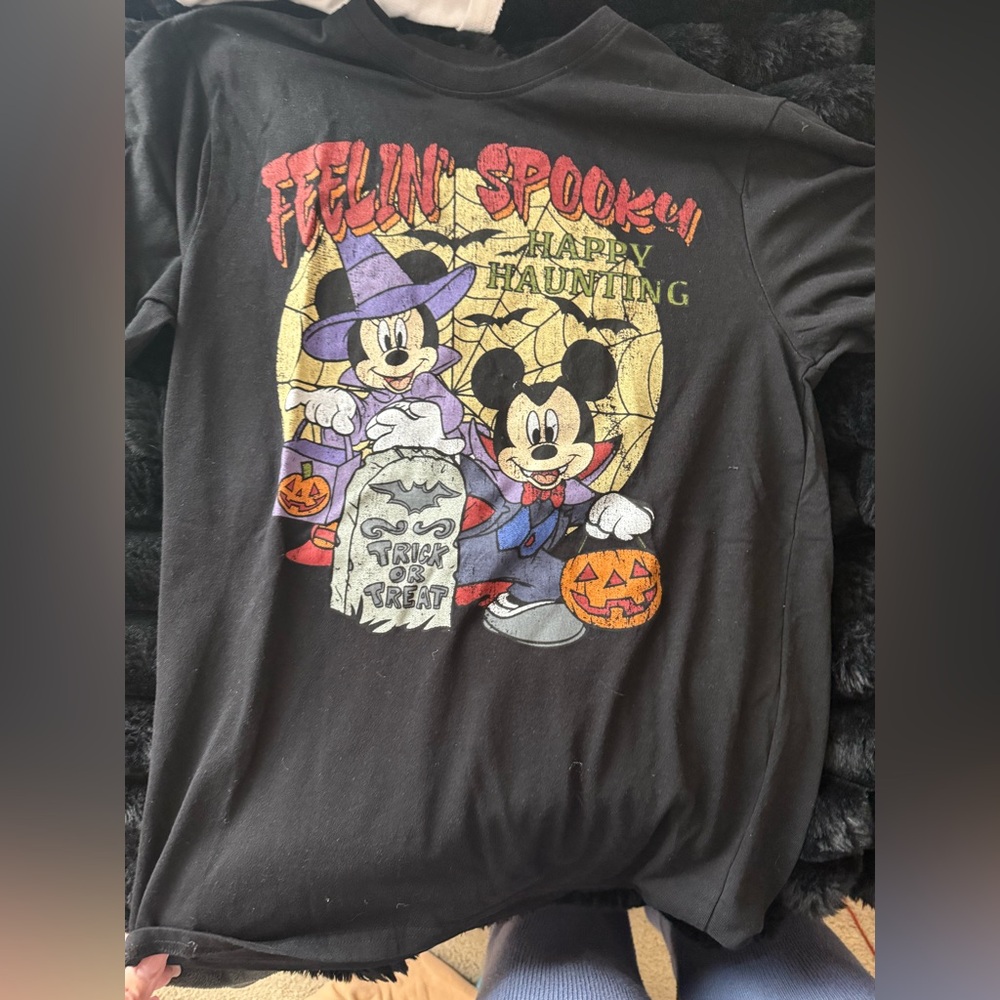 Disney Black Halloween Long Sleeve Tee